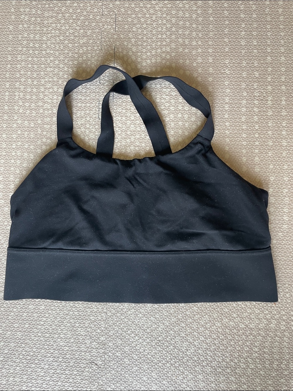 Athleta Black Cross Back Sports Bra Large